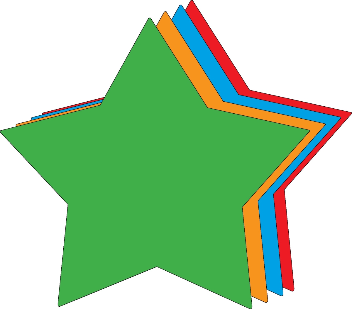 SE-3194 8 x 8 in. Super Star Die-Cut Magnetic, Assorted Color