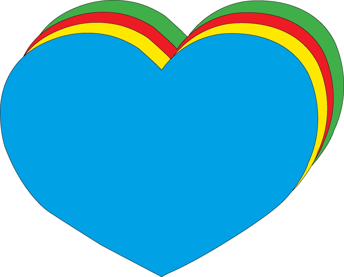 SE-3195 8 x 10 in. Super Heart Die-Cut Magnetic, Assorted Color