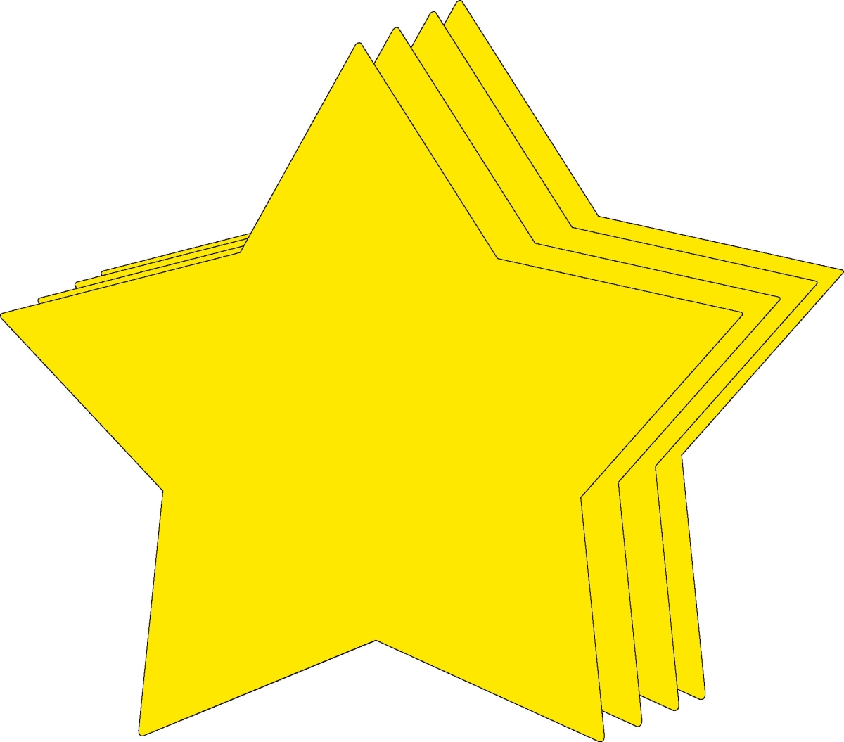 SE-3197 8 x 8 in. Super Single Color Star Die-Cut Magnetic