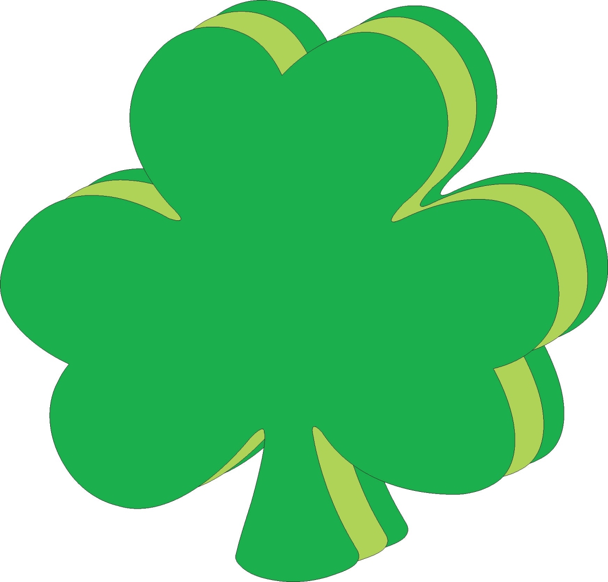 SE-8719 5.5 in. Shamrock Creative Cut-Outs, Assorted Green