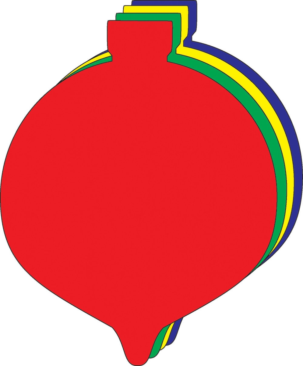 SE-1601 5.5 in. Ornament Large Cut-Outs, Assorted Color - 124 Piece