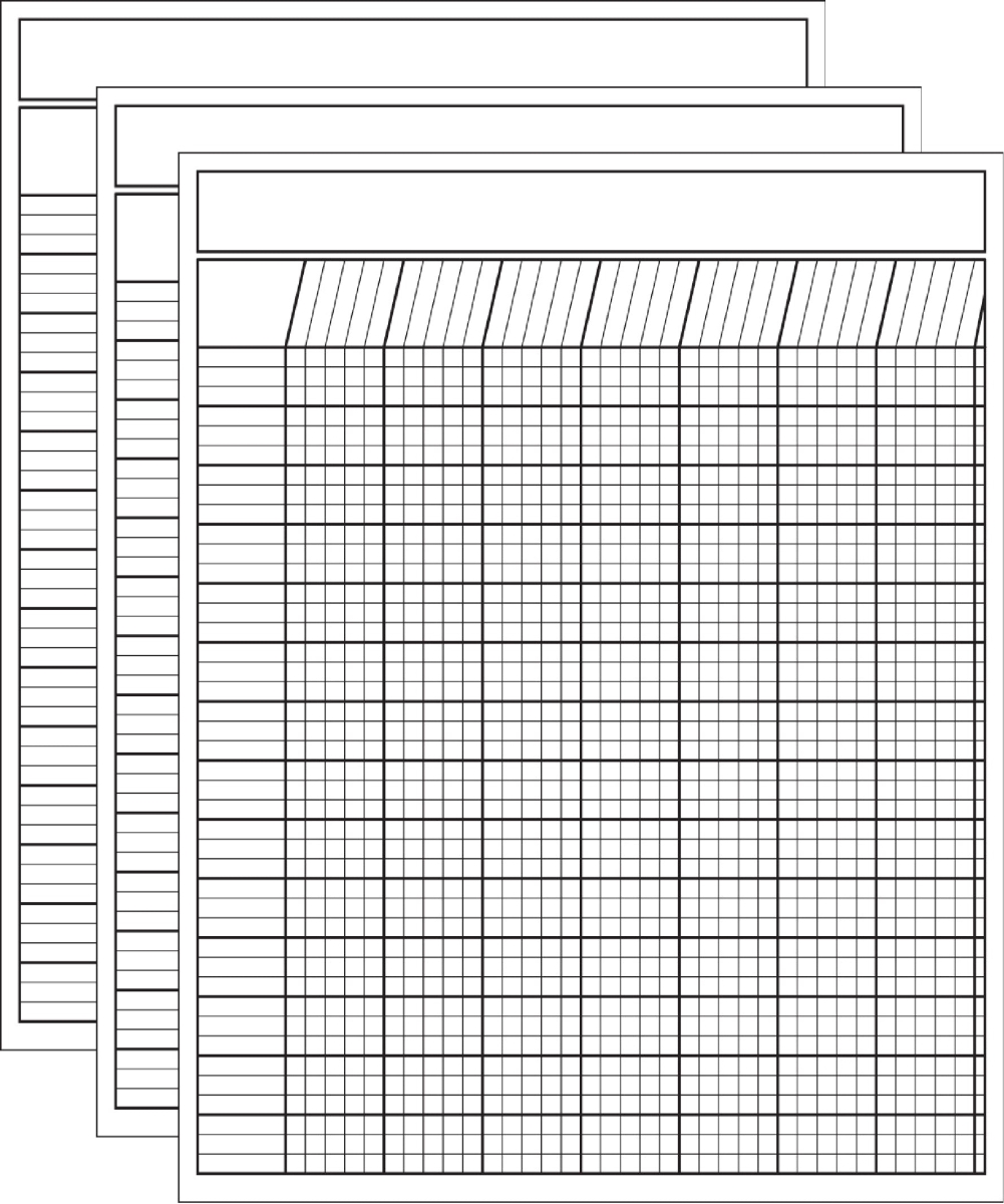 Picture of Creative Shapes Etc SE-3730 28 x 22 in. Vertical Laminated Incentive Chart&#44; White - Set of 3