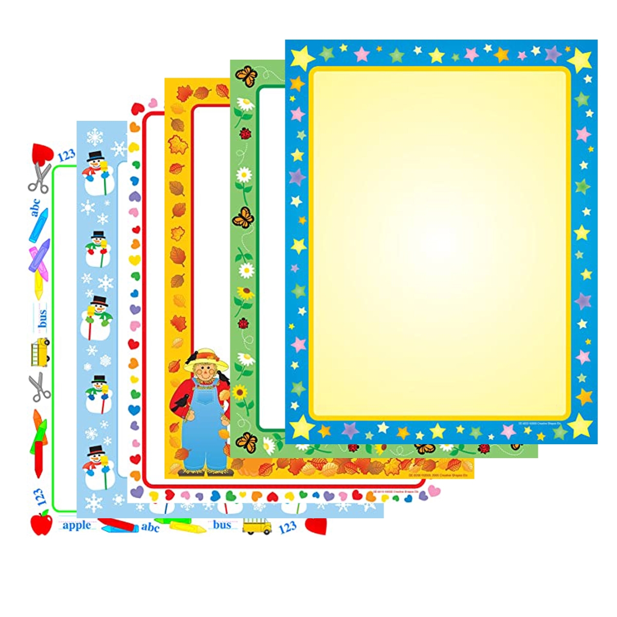 SE-4016 8.5 x 11 in. School Year Designer Paper Set