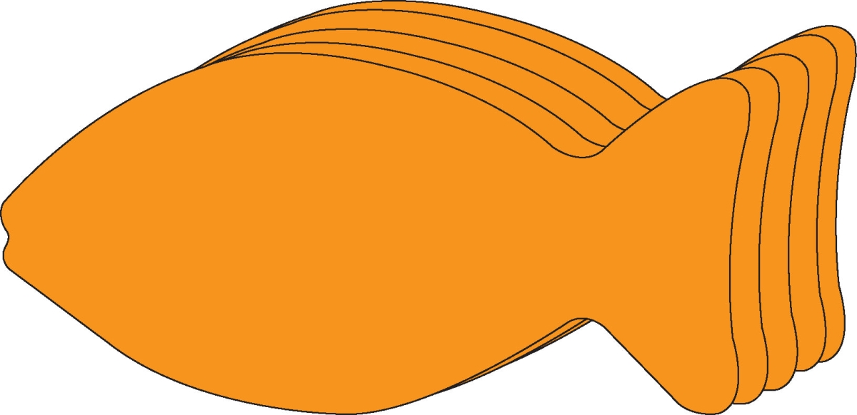 SE-7566 4.75 x 2.25 in. Faith Fish Foam Single Color Creative Cut-Outs - Large