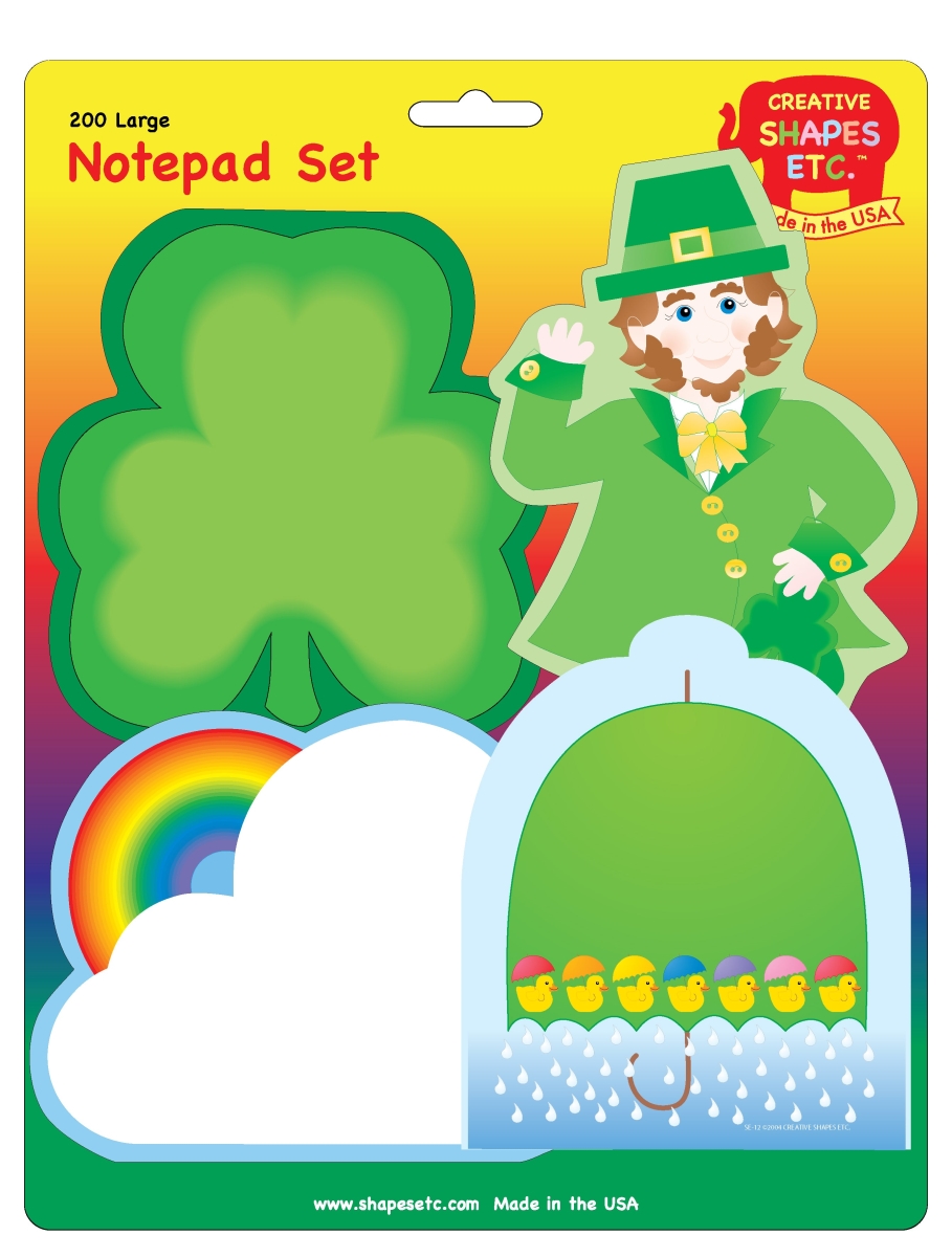 SE-8009 St. Patricks Day Notepad Set - Large