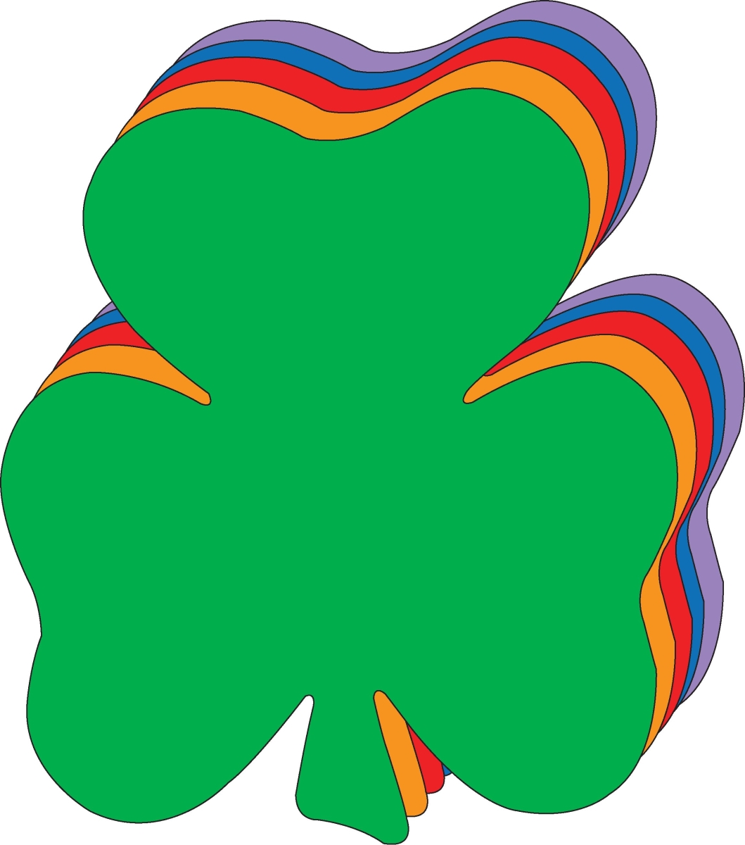 SE-9911 8 x 10 in. Shamrock Super Cut-Outs, Assorted Color