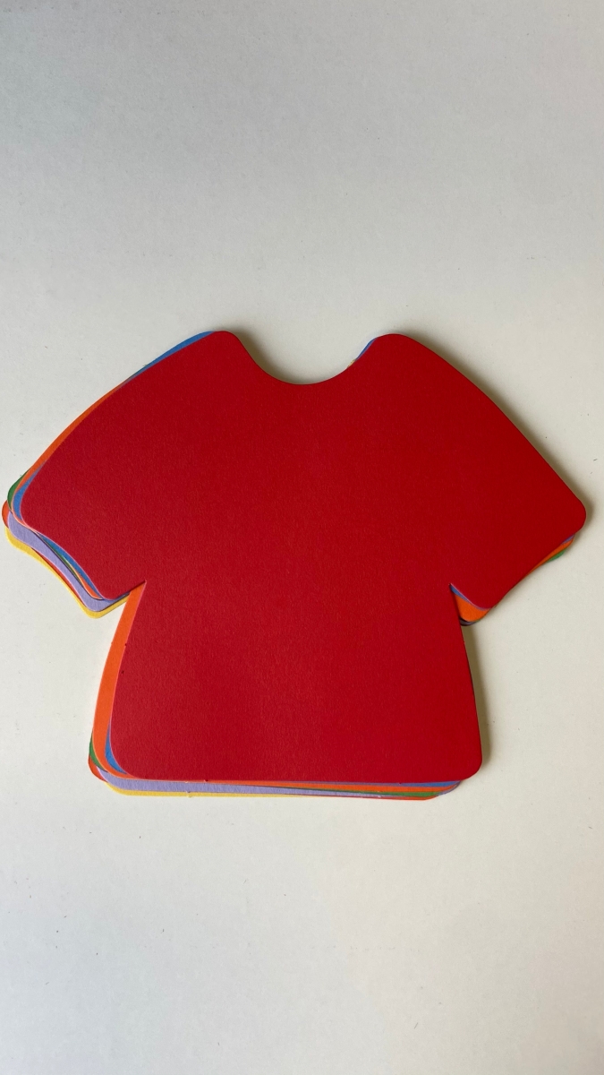 SE-9915 5.75 in. T-Shirt Creative Cut-Outs, Assorted Color