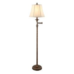 Picture of Crestview Collection CVAVP044A Ecru Fabric Shade Barton Swing Arm Floor Lamp&#44; Bronze - Pack of 2