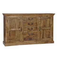 CVFNR306 69 x 14 x 40 in. Bengal Manor Mango Wood Sideboard with 5 Drawer & 2 Door, Brown -  Crestview Collection