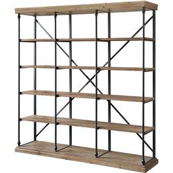 Picture of Crestview Collection CVFZR4090 La Salle Metal & Wood 3 Section Bookshelf