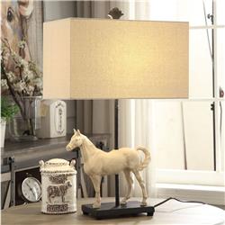 Crestview  150W Chase Table Lamp - White & Black