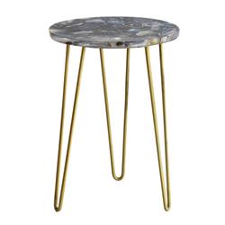 CVFNR500 17 x 17 x 23 in. Bengal Manor Agate Table, Blue