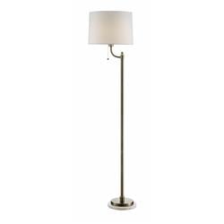 Picture of Crestview Collection CVAER1124 Nash Floor Lamp&#44; Brass & White