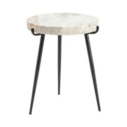 CVFNR839 18 x 18 x 23 in. Maxwell Accent Table with Thick Marble Top