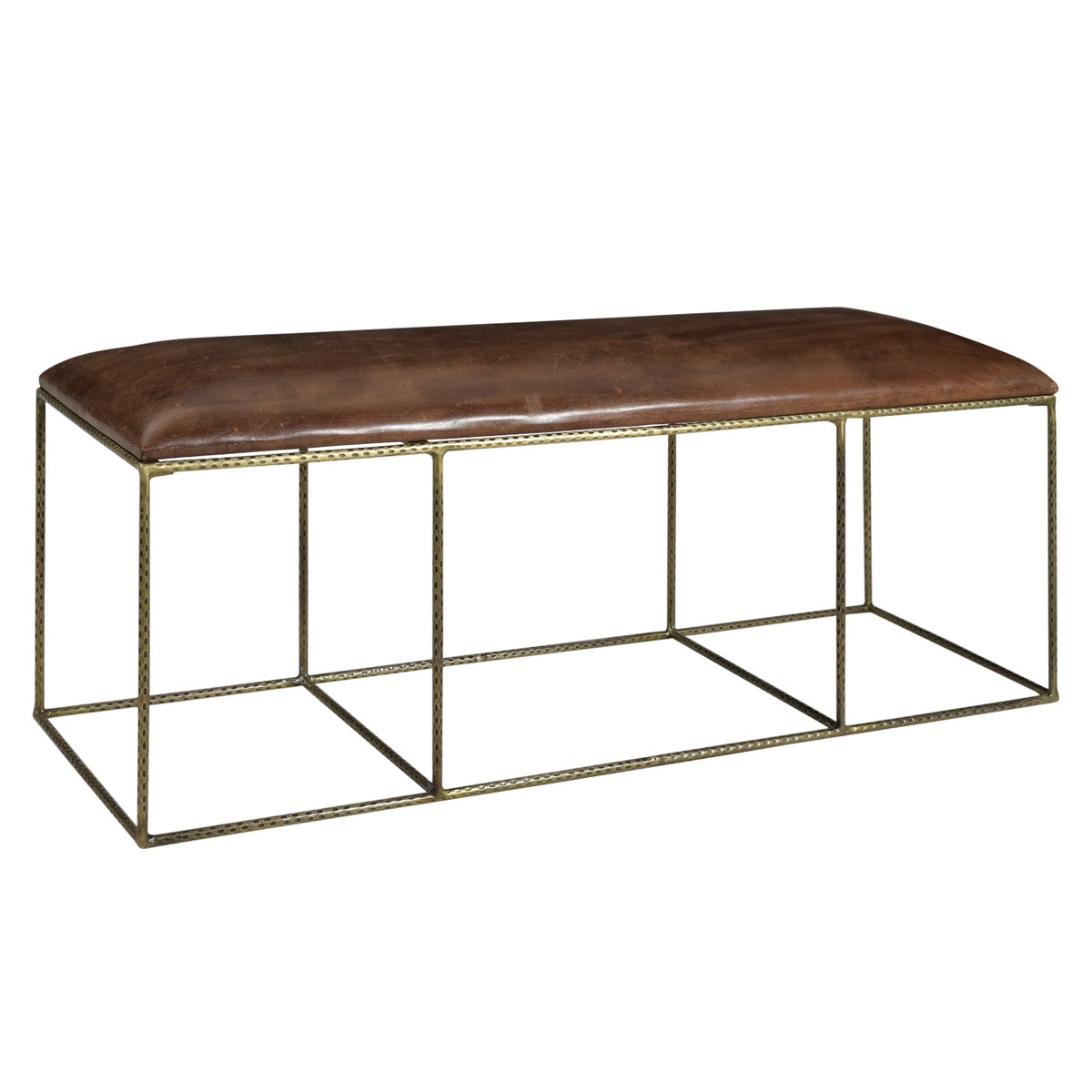 CVFNR526 18 x 16.5 x 48 in. Hammond Bench, Gold & Brown