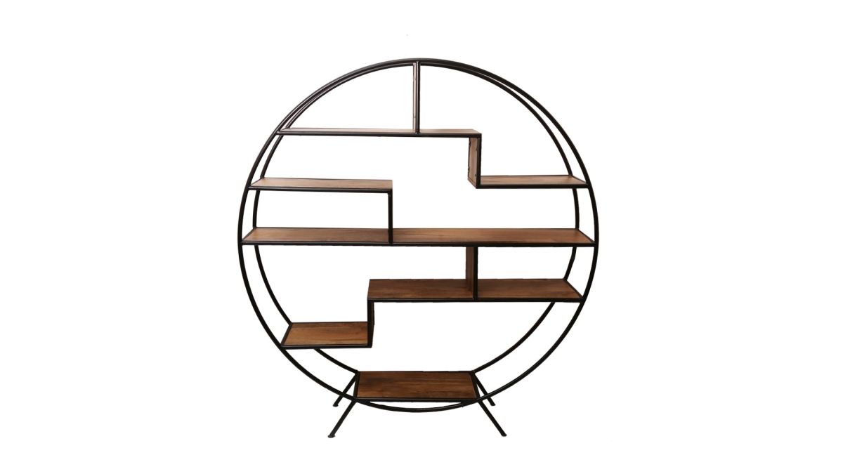 CVFNR5055 60 in. Accord Etagere, Brown & Black