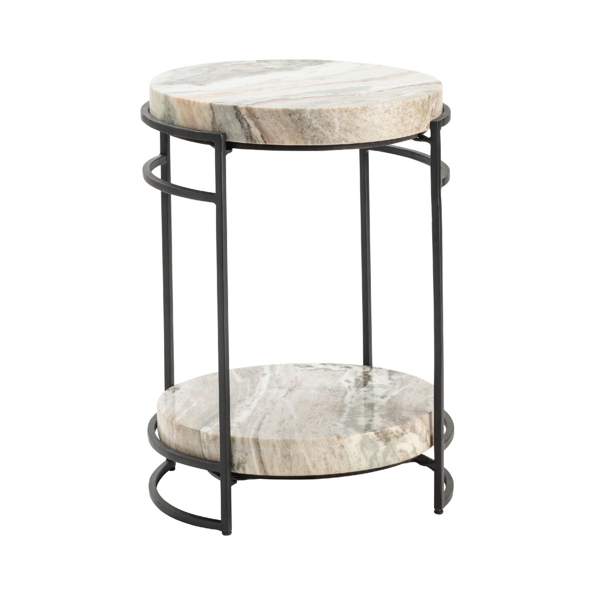 CVFNR5071 24.5 x 17 x 18 in. Harvey Accent Table, Black & Cream