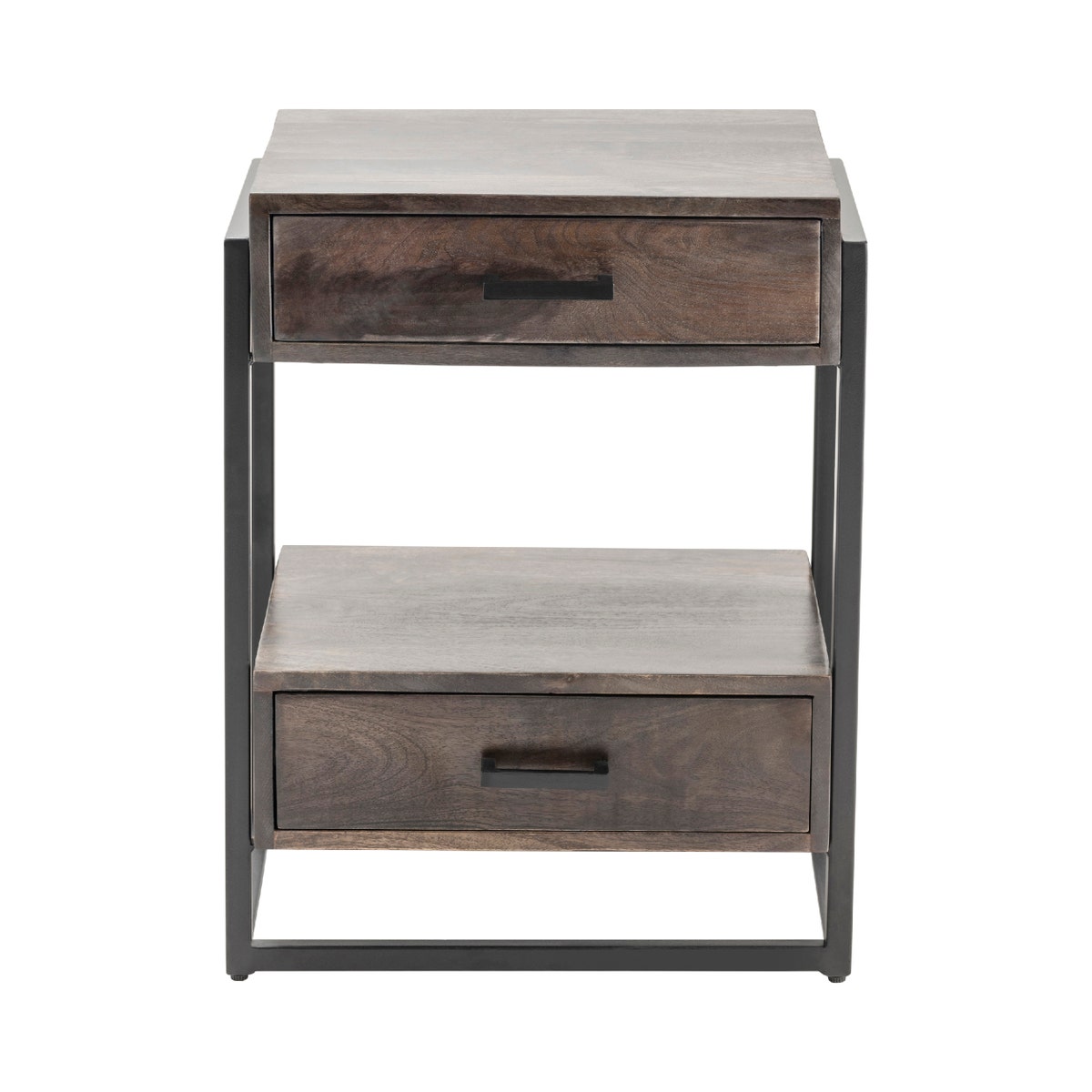 CVFNR5082 24.75 x 16.25 x 19 in. Beckett Side Table, Brown & Black