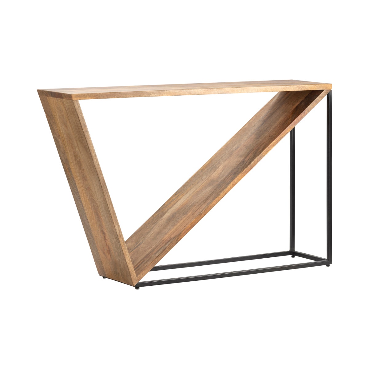 CVFNR5103 32 x 12 x 52 in. Trinidad Console Table, Brown & Black