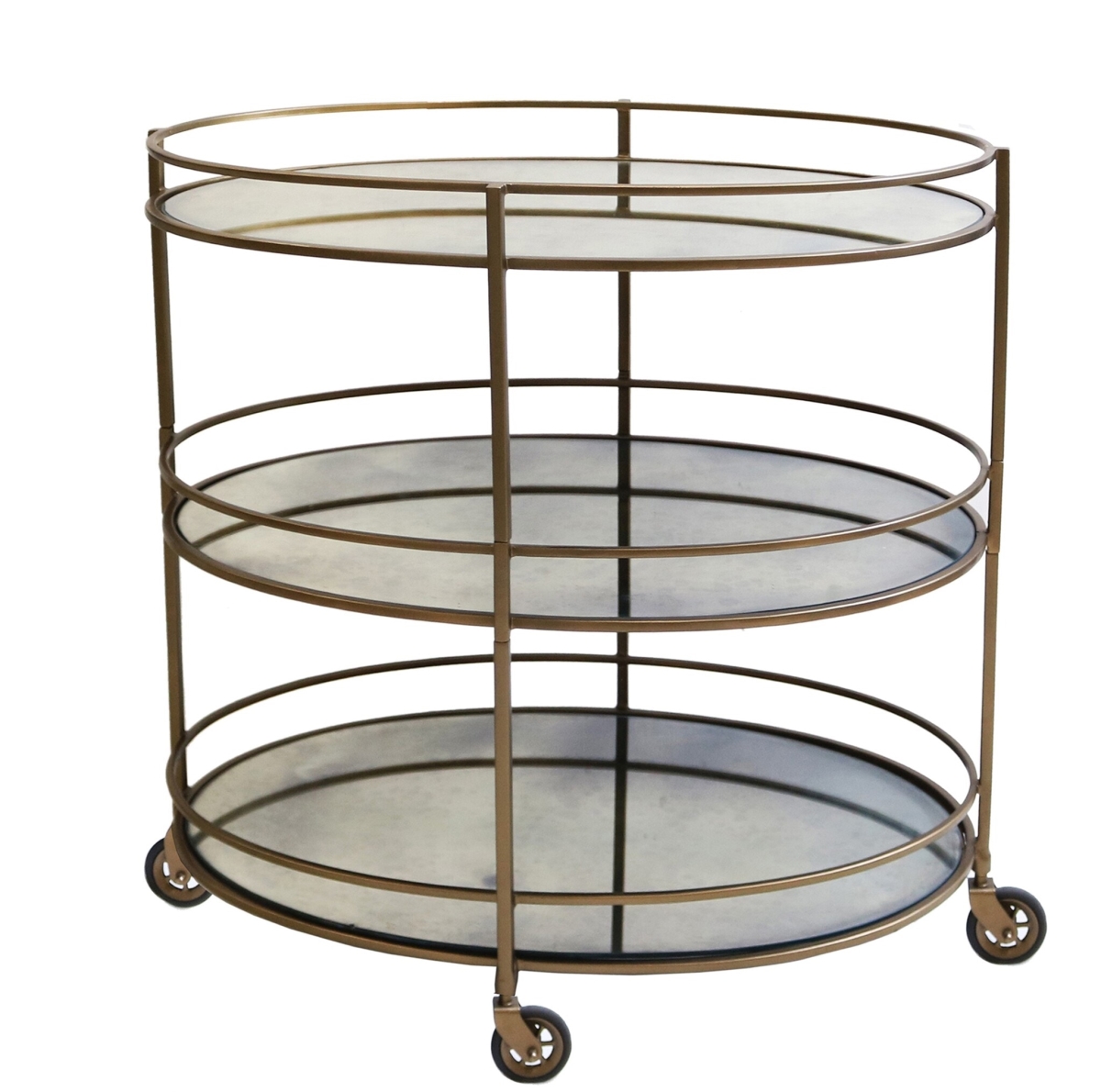 Picture of Crestview Collection CVFNR5114 30 in. Waterford Bar Cart, Gold