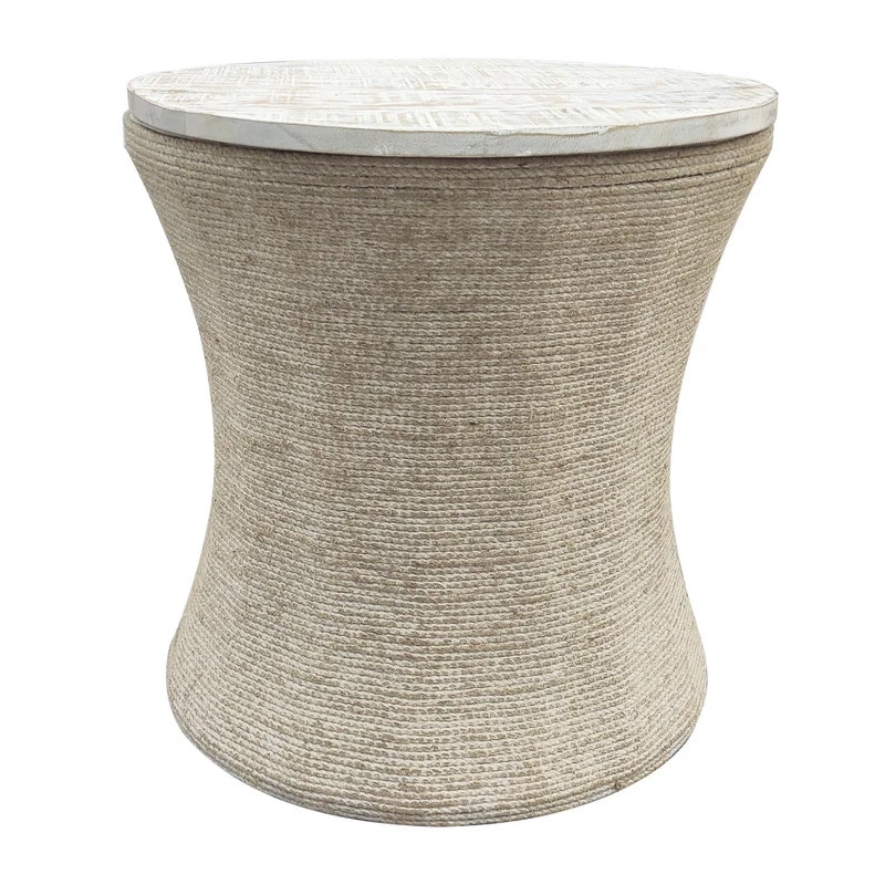 CVFNR4231 22 x 20 x 20 in. Key Largo End Table, Natural & Tan
