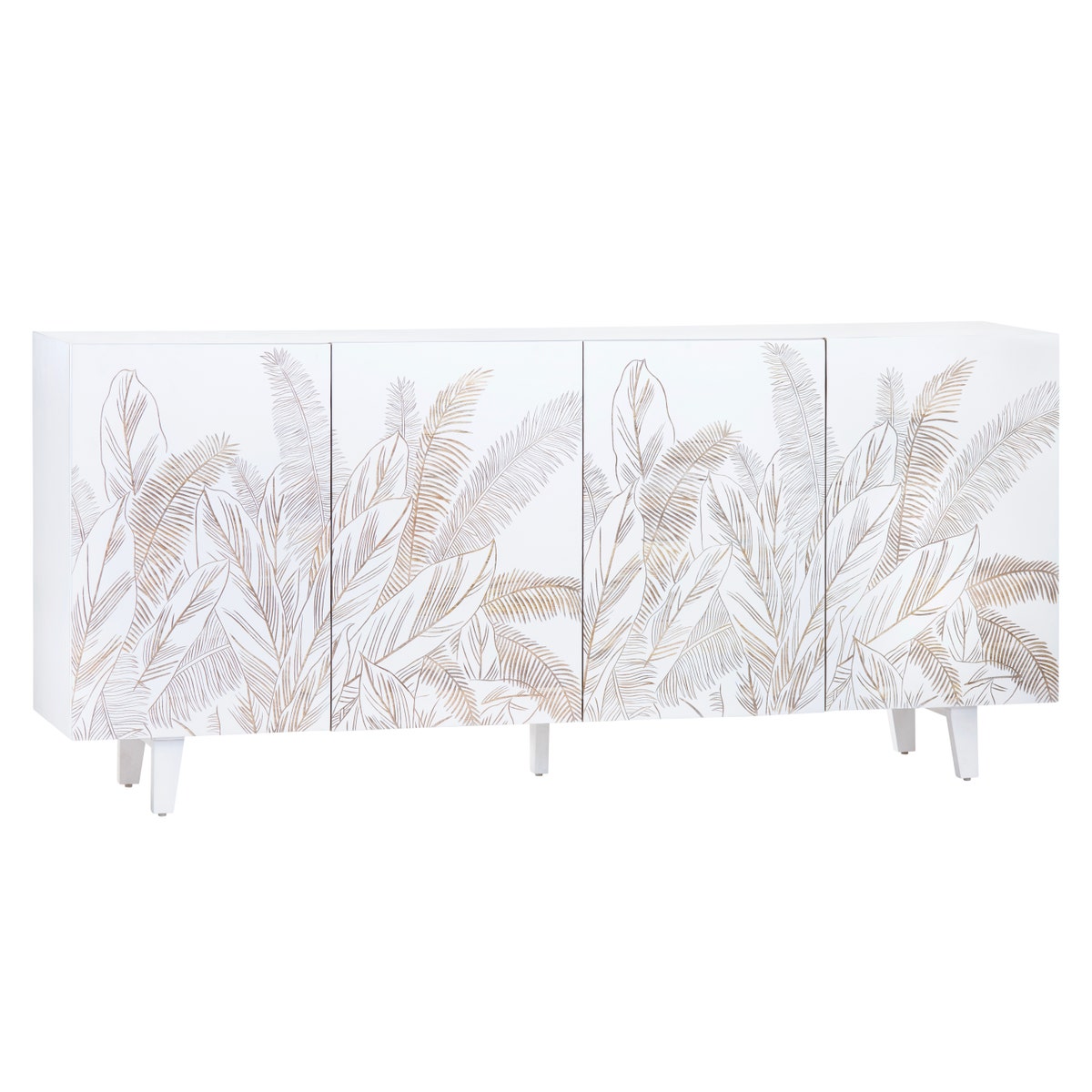 CVFNR4546 35 x 16 x 79 in. Seaside Four-Door Sideboard, White