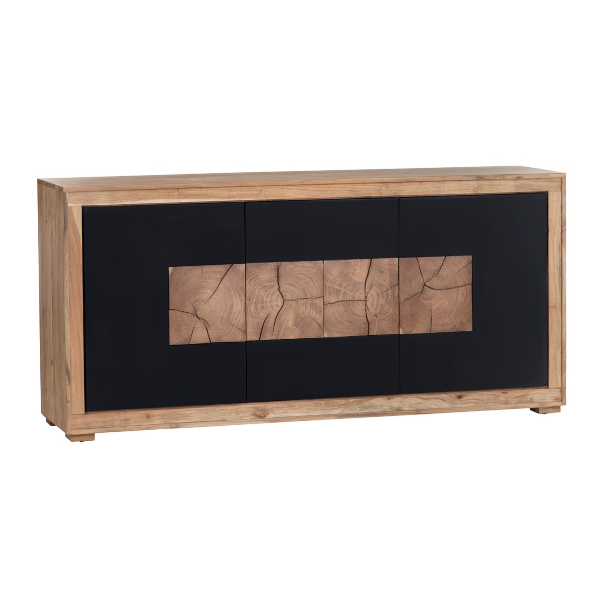 CVFNR4583 36 x 19 x 76 in. Heartwood Three-Door Console, Black