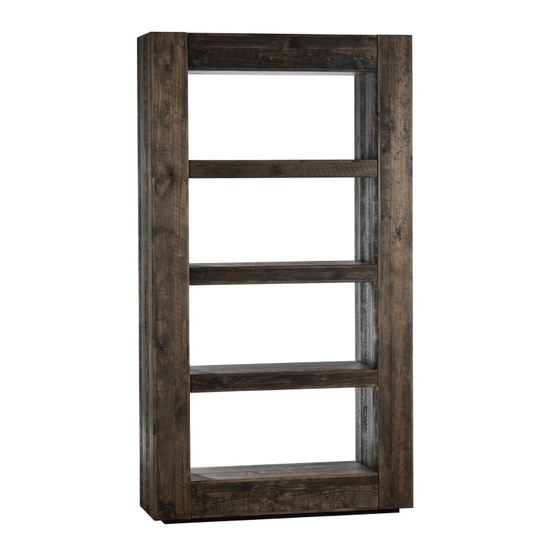 Crestview Collection Rustic 4-Shelf Etagere Bookcase