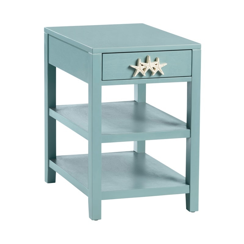 CVFVR8411 23 in. Grand Bay Chairside Table, Turquoise