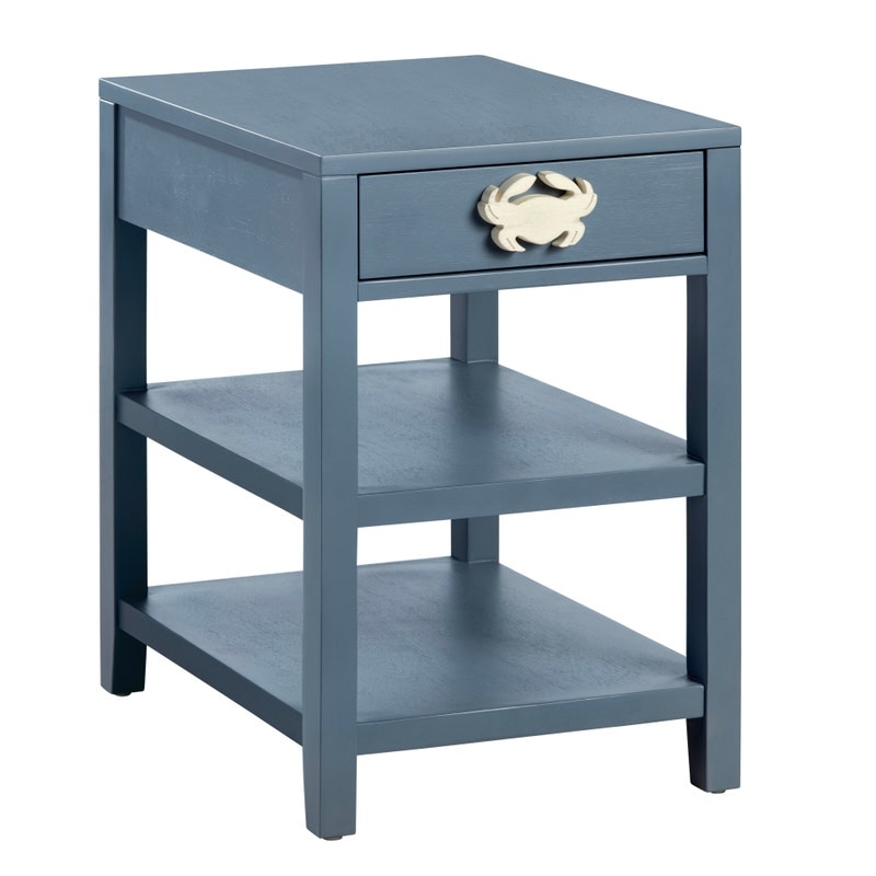 CVFVR8412 23 in. Crab Island Chairside Table, Blue