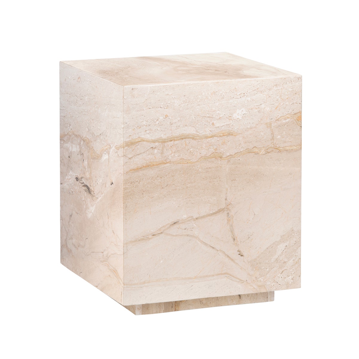 CVFNR4639 22 x 18 x 18 in. Florence Dyna Marble End Table, Beige