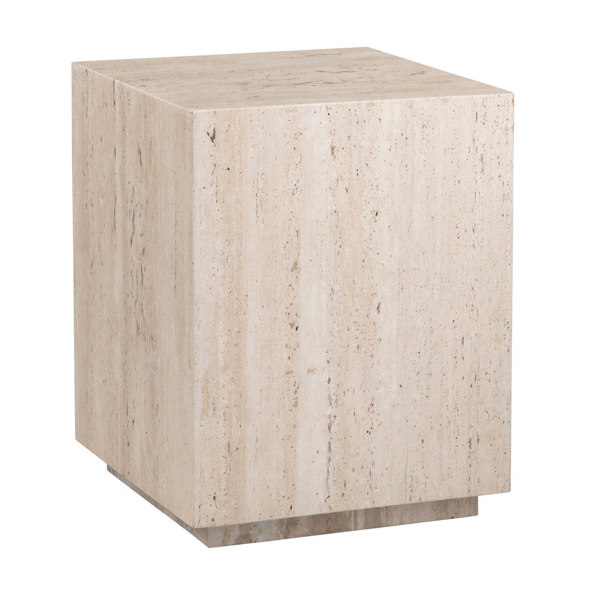 CVFNR4641 22 x 18 x 18 in. Palermo Travertine End Table, Beige