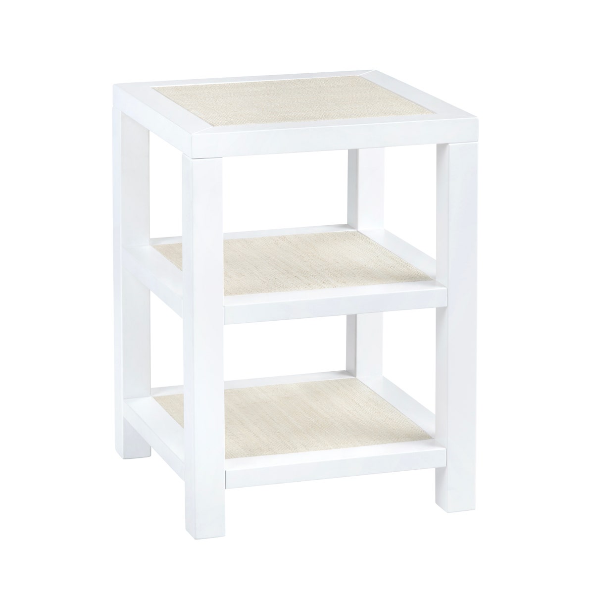CVFDR1152 25 x 18 x 18 in. Sandy Shores Side Table, White & Cream