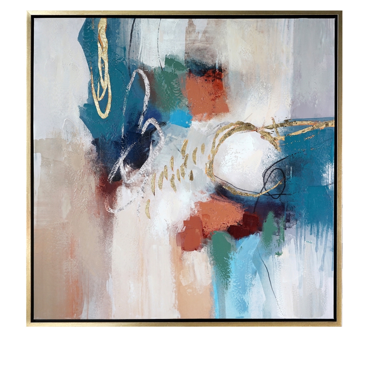 CVTOP2854 39.5 in. Vivid 1 Canvas Art, Blue & Red