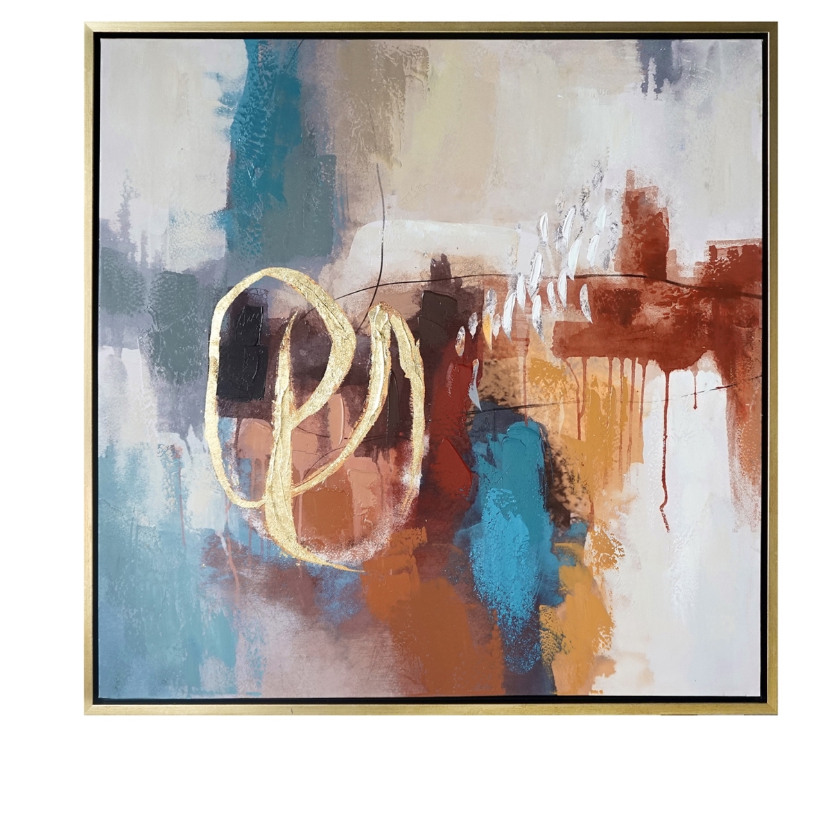 CVTOP2855 39.5 in. Vivid 2 Canvas Art, Blue & Red