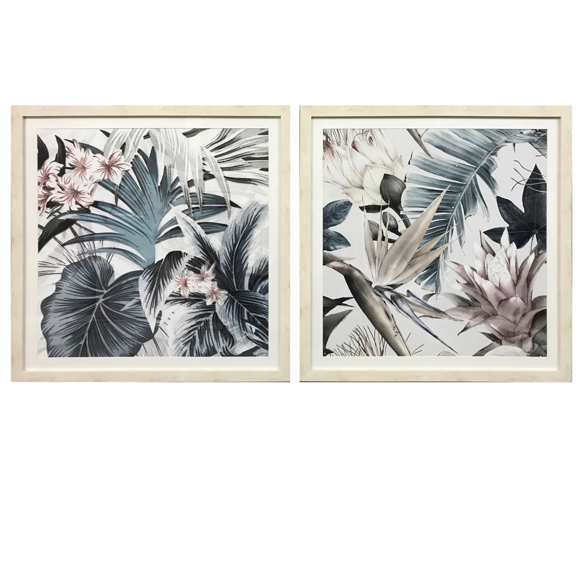 CVTOP2953 24 in. Coastal Florals Canvas Art