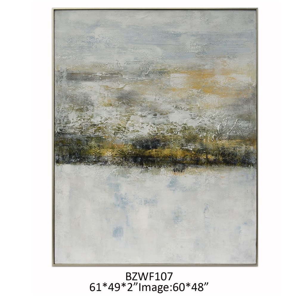 CVBZWF107 49 in. Canyon Framed Canvas Art, Gray