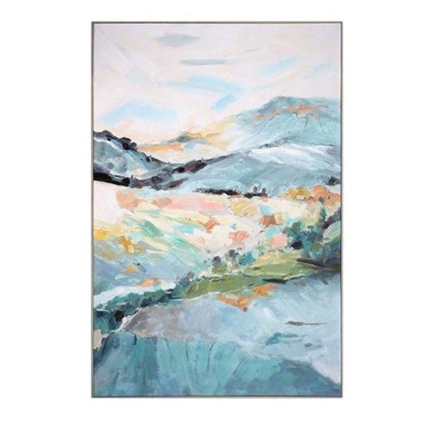CVTOP3123 48 in. Vibrant Hills Canvas Art, Blue & Green
