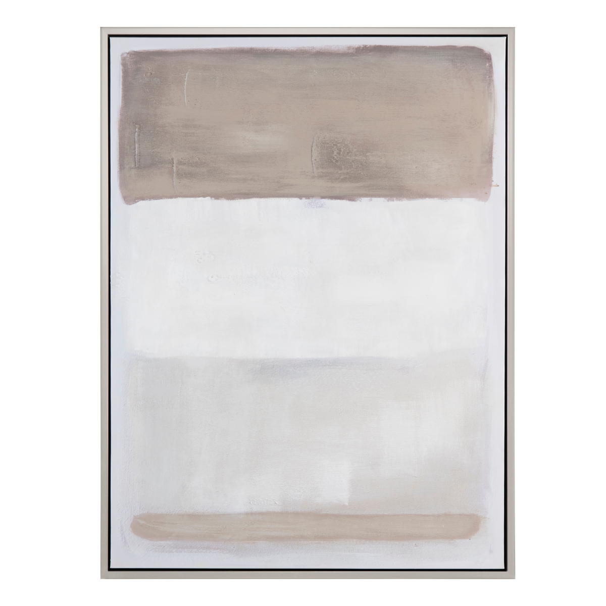 CVTOP3206 35.4 in. Tan Lines 1 Canvas Art, Brown & White