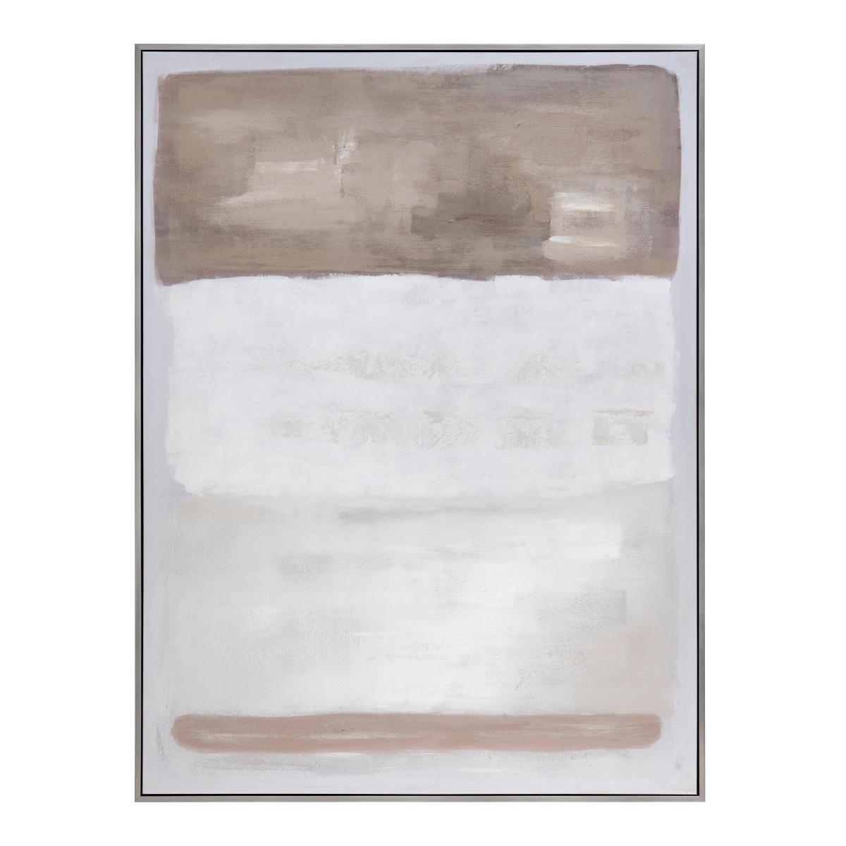 CVTOP3207 59 in. Tan Lines 2 Canvas Art, Brown & White