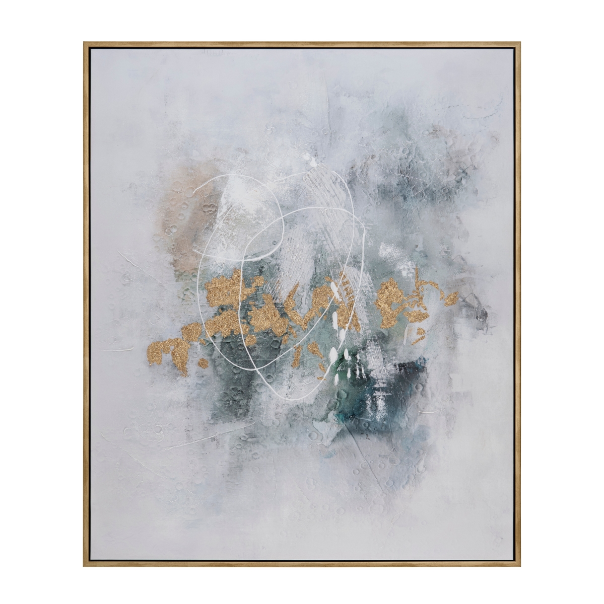CVTOP3209 49.2 in. The Green Way Canvas Art, Green & White