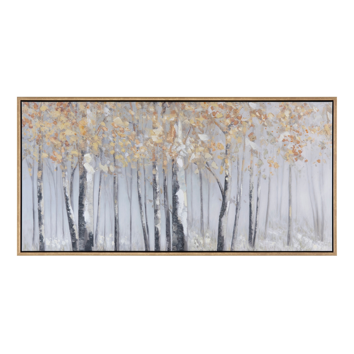 CVTOP3215 59 in. Aspen Canvas Art, Yellow & Gray