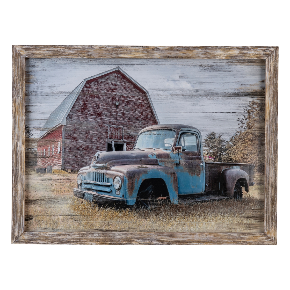 CVTOP3249 40 in. Truck Yeah 1 Canvas Art, Blue & Natural