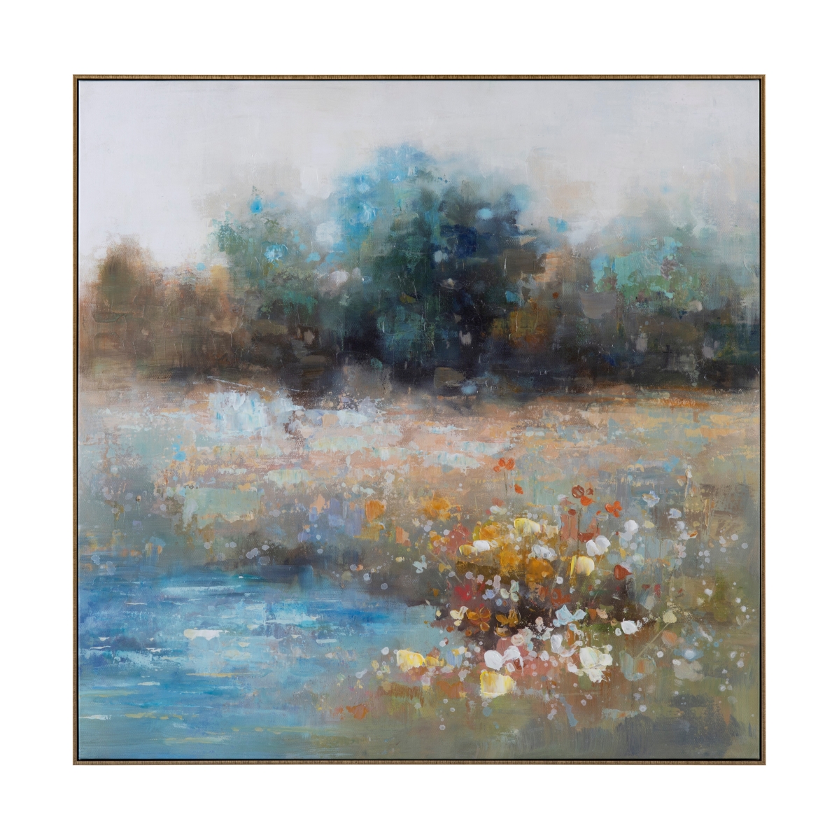 CVTOP3261 40 in. Bettendorf Canvas Art, Blue & Green