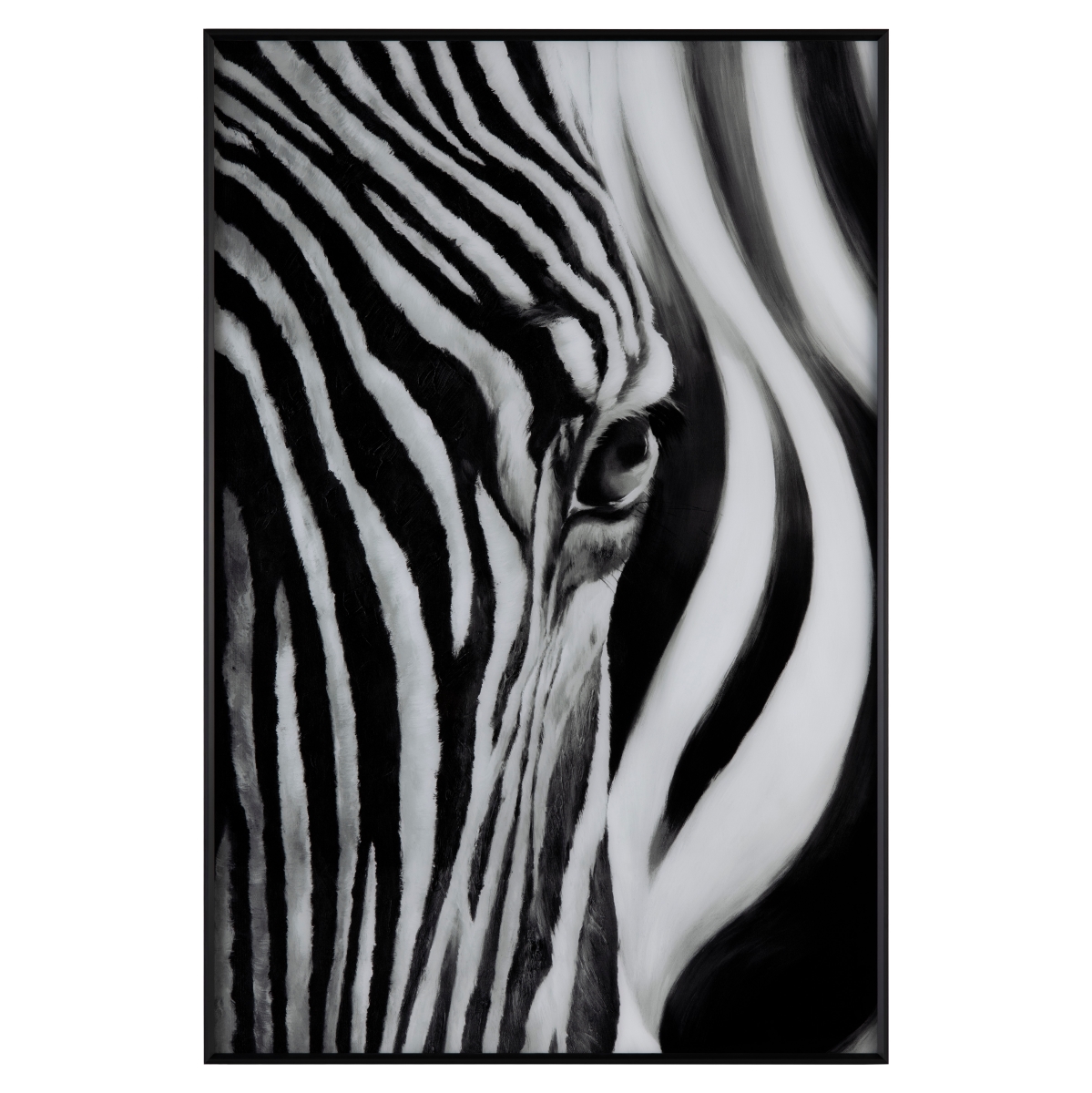 CVTOP3267 32 in. Half Shadows Canvas Art, Black & White
