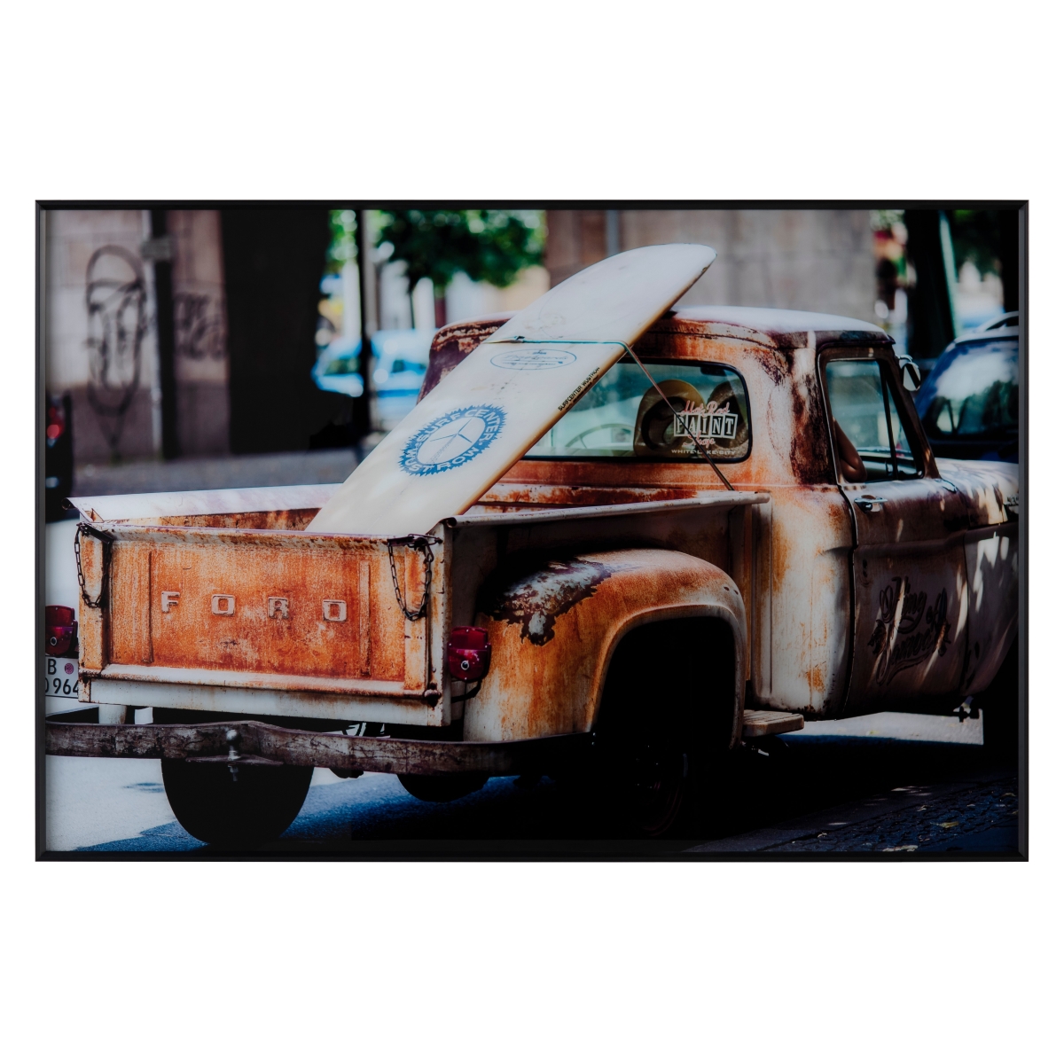 CVTOP3277 32 in. Surfs Up Canvas Art, Orange & Natural