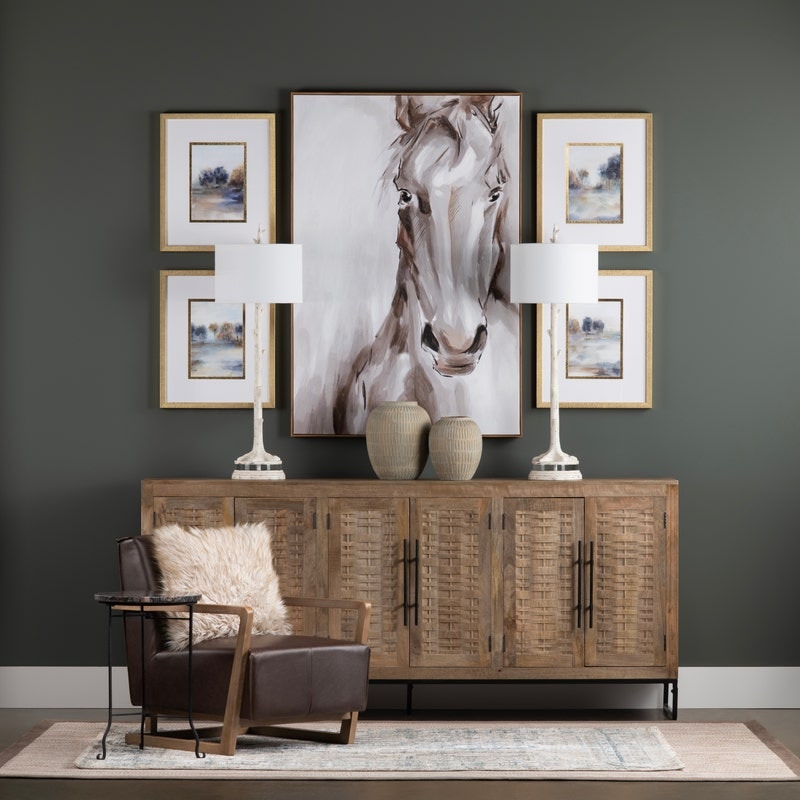 CVTOP3353 40 in. Fulton Canvas Art, Brown & White