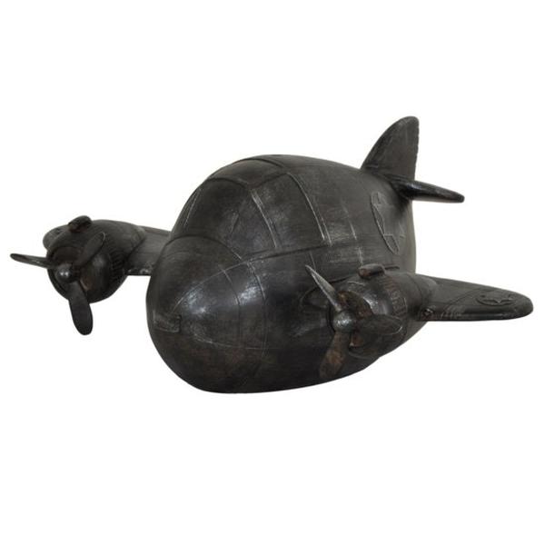 CVDEP700 11.75 in. Airplane Statue, Grey