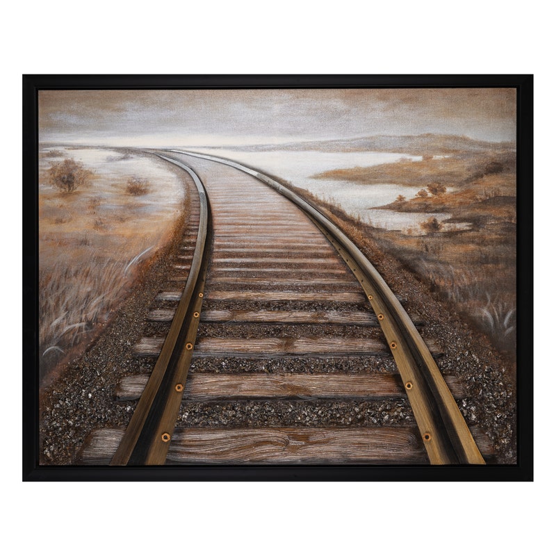 CVTOP2799 Rushing Way Canvas Wall Art, Brown