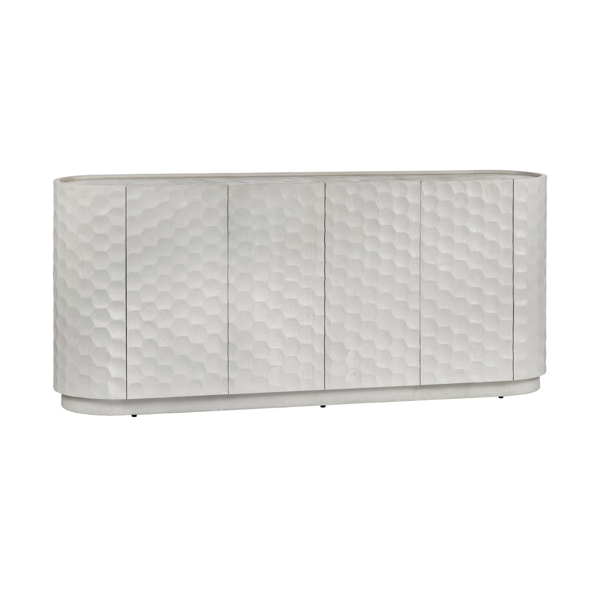 Crestview CVFNR5220 Gibson 4 Door Media Credenza Sideboard, White